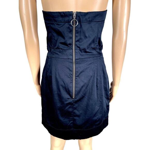 French Connection Women's Black Wizard Strapless Tulip Mini Tube‎ Dress Size 8 - Picture 4 of 9